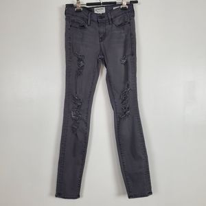Frame denim distressed skinny jeans 26
